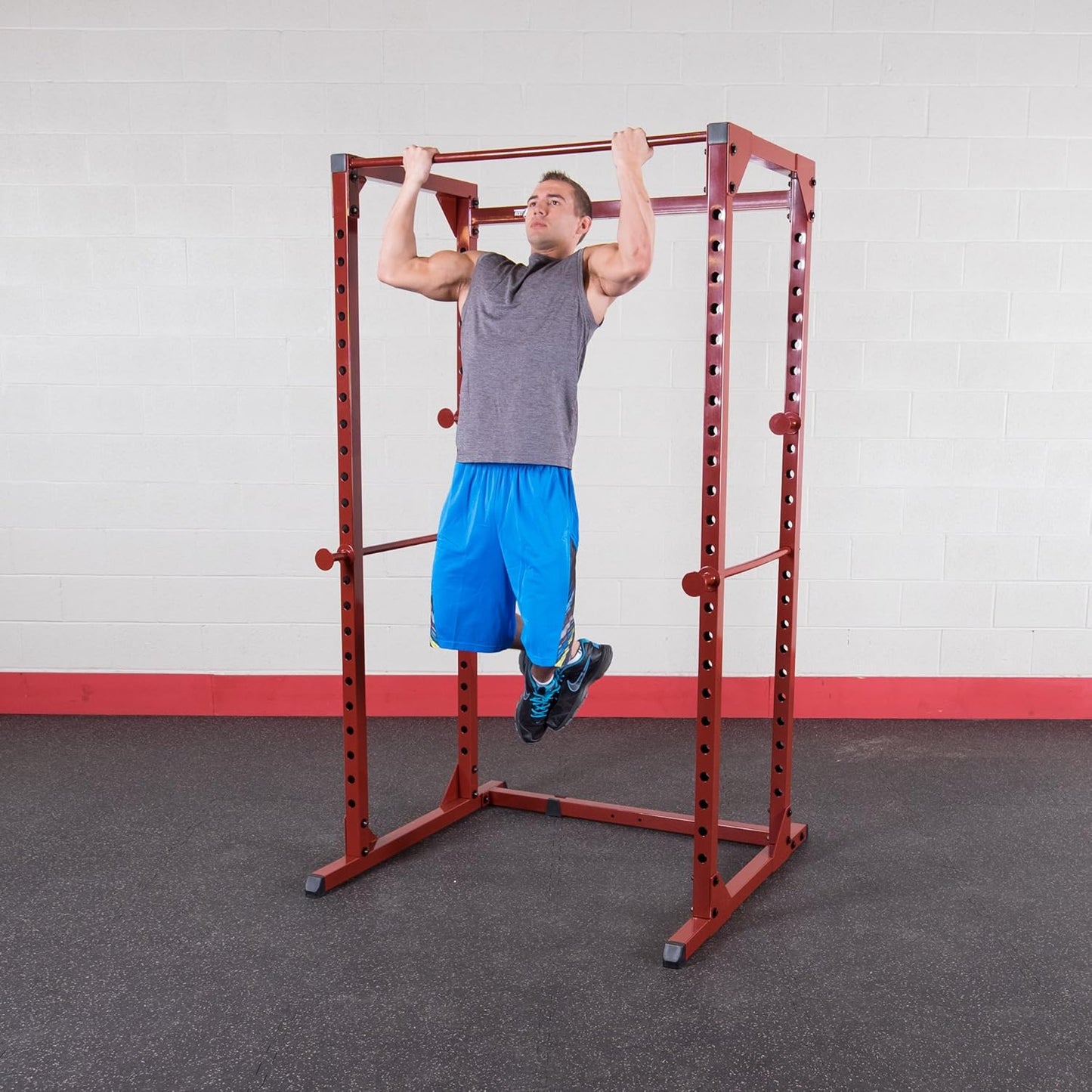 Power Rack for Home Gym - 14-Gauge Steel, 500lb Capacity, Chin Bar & 23 Safety Bars