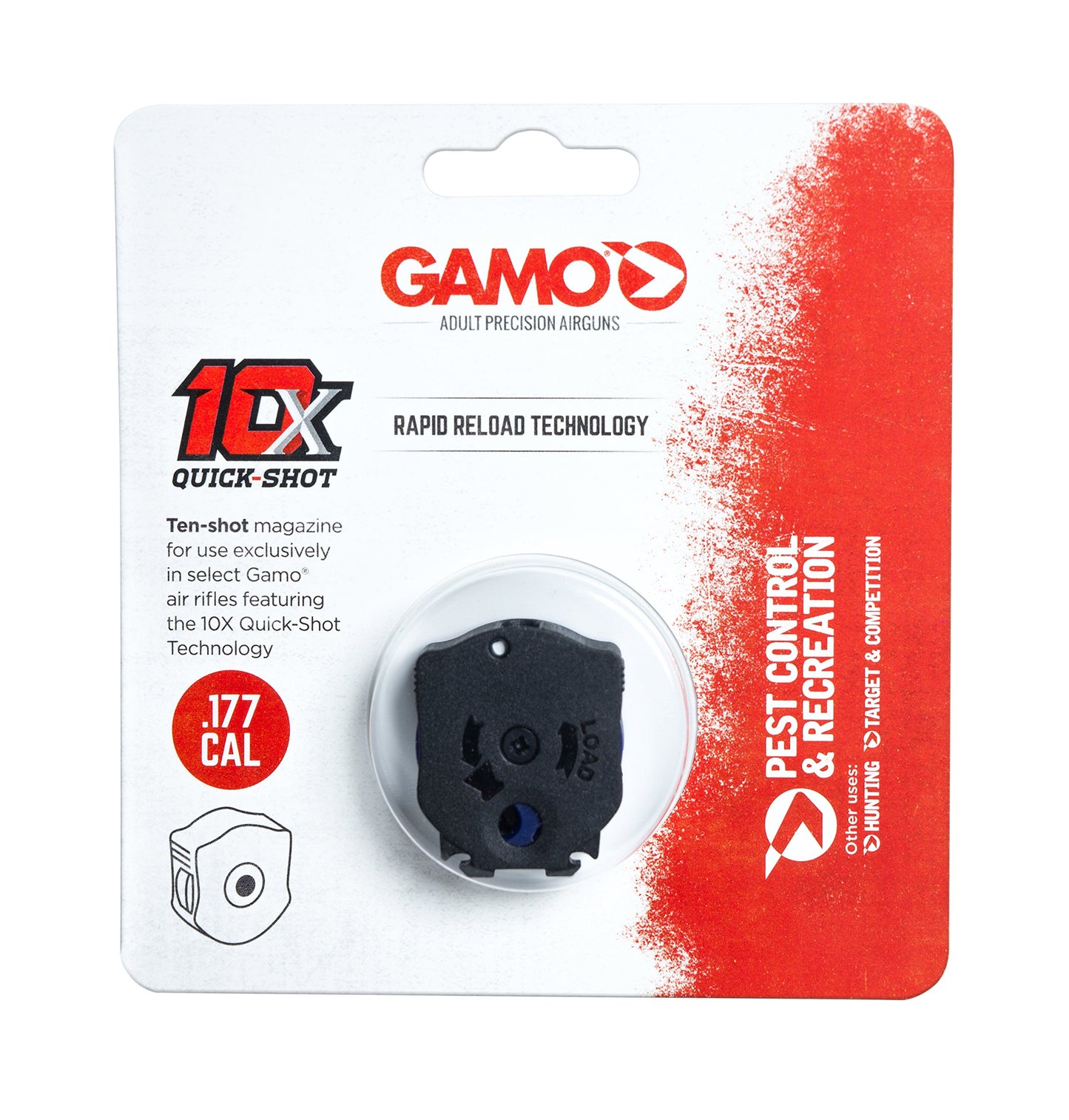 Gamo 632092954 Air Rifle Pellets Combo Pack.177 Caliber, Quantity 1000 (Magnum, Masterpoint, Hunter, Match) & Quick-Shot Mag for Swarm .177, Black - 621258554
