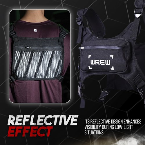 Water Resistant Running Chest Pack for Men-Running Phone Holder with Extra Storage-Lightweight Running Vest for Workouts