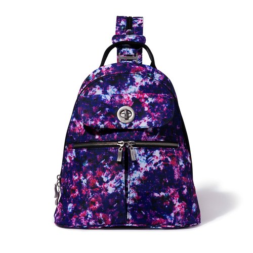 Baggallini Naples Convertible Small Daypack Sling Crossbody, Mulberry Opal