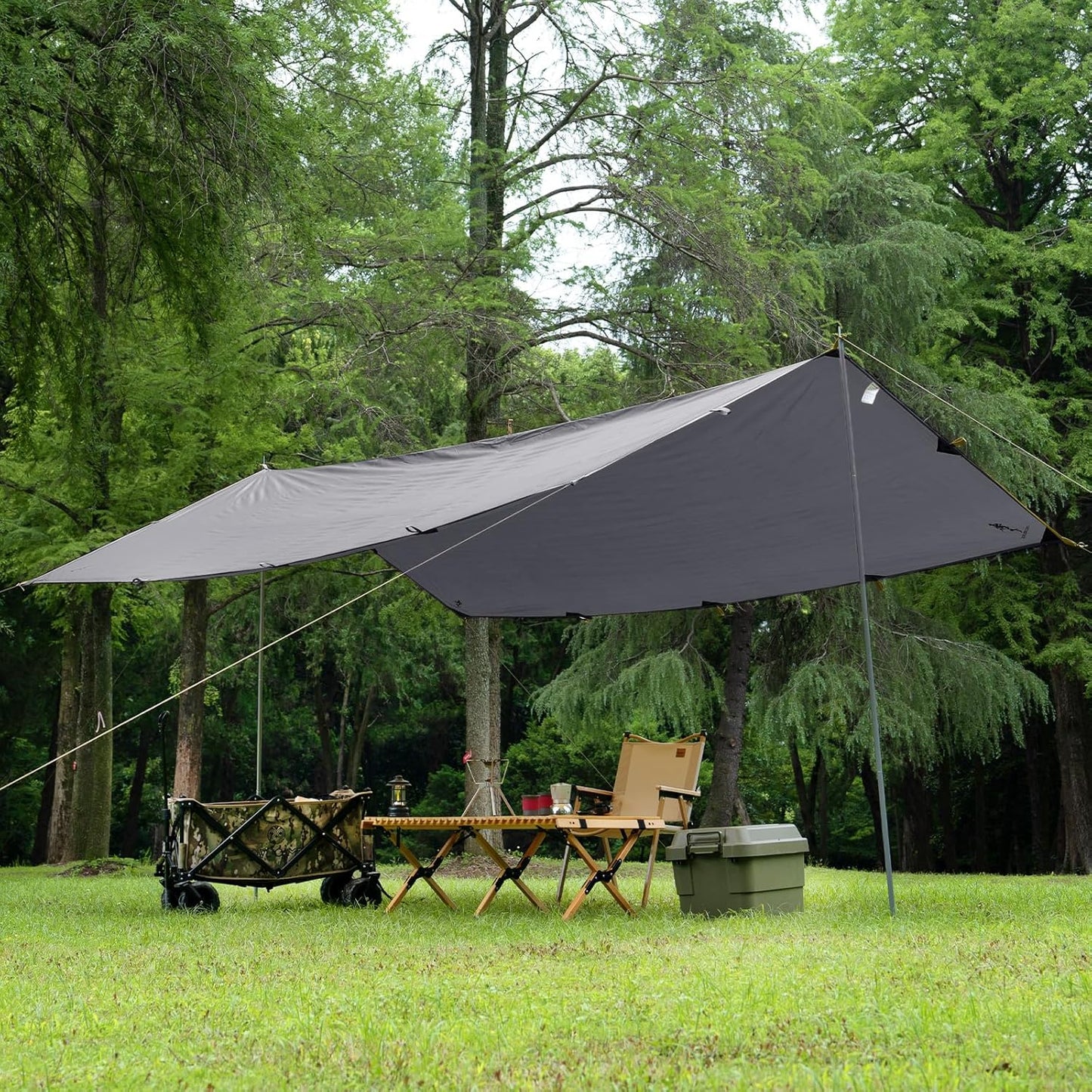 FREE SOLDIER Waterproof Portable Tarp Multifunctional Outdoor Camping Traveling Awning Backpacking Tarp Shelter Rain (Brown 10×10.5ft)