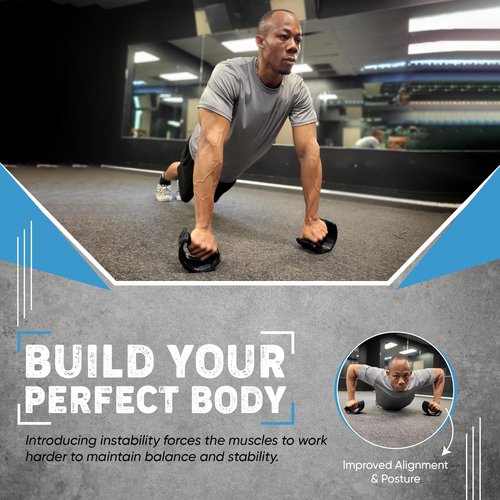 MAXREACH Ultra Rockers – Instability Training Platform for Core Strength, Balance, and Stability | Wrist Relief for Push-Ups & Strength Training | Home Gym & Fitness Equipment