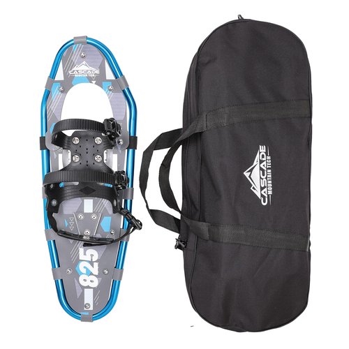 Lightweight Aluminum Frame Snowshoes with Dual Ratchet Bindings, Nylon Heel Strap, HDPE Decking, Includes Heavy Duty Carry Bag, Available in Adult and Kids Sizes, 36", Blue, Snowshoe Only