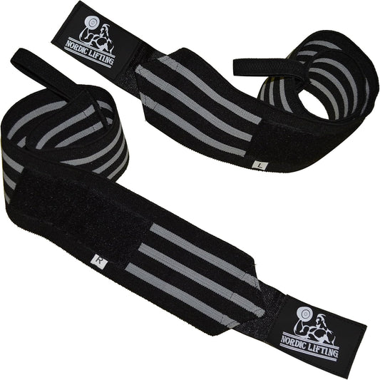 Super Heavy Duty Nordic Lifting Wrist Wraps (24") - 1 Pair for Weightlifting & Powerlifting Support