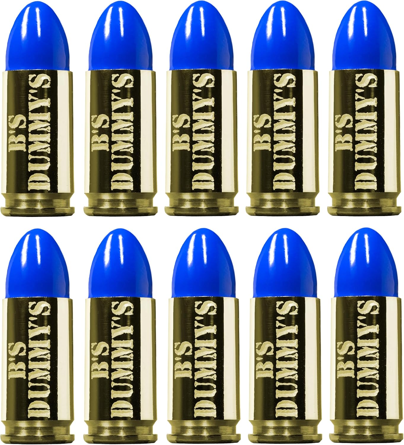 B's Dry Fire Snap Caps - A.K.A. B's Dummy's - Dummy 9mm Luger Training Caps (10 Pack)