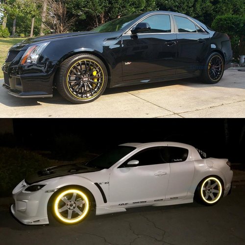 High-Intensity Reflective Safety Rim Tapes for All Vehicles - Customizable Sizes (17” for Sports Bikes)