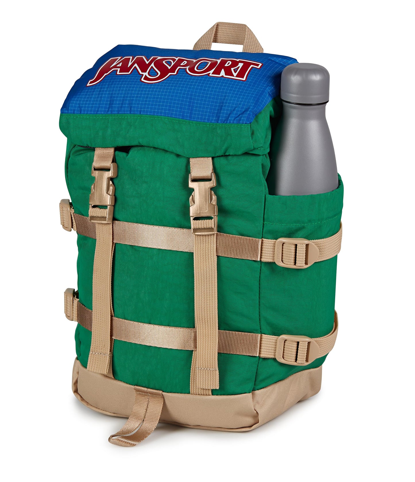 JanSport Mini Skip Pack – Compact Backpack with Main Compartment, Side Water Bottle Pocket, and Zippered Accessory Pocket, Jelly Kelly