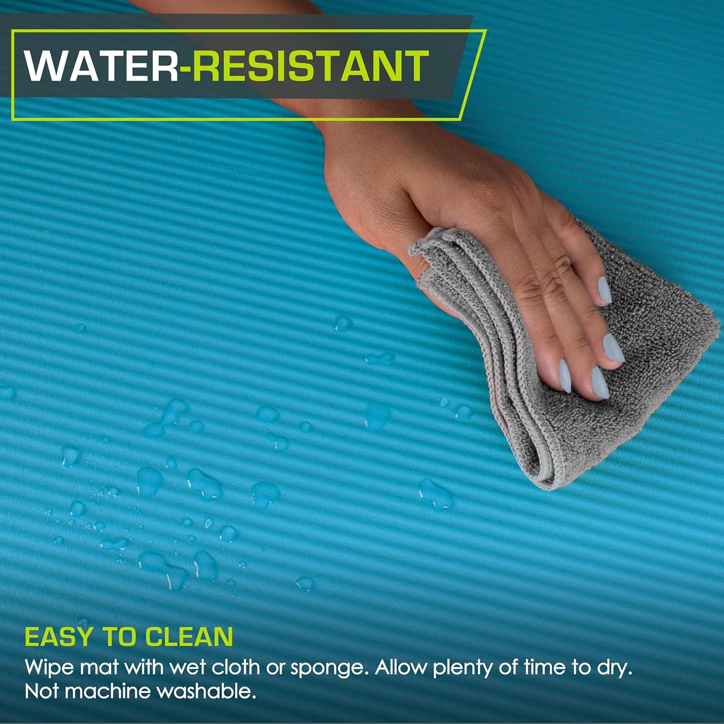 Extra Thick ½” Yoga & Pilates Mat - 71” High Density Foam with Carry Strap