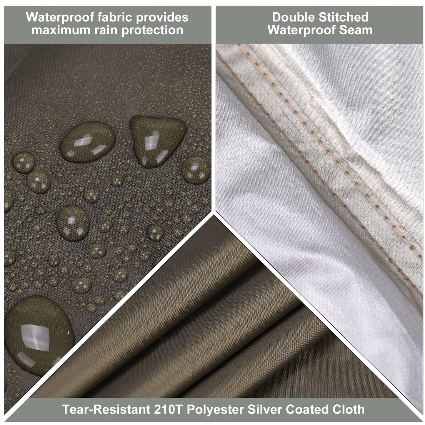 Gaomon Camping Tarp, 13X9FT Hammock Rain Fly Camping Tarp Waterproof with 2 Aluminum Poles, Lightweight Backpack Tent tarp for Traveling, Green