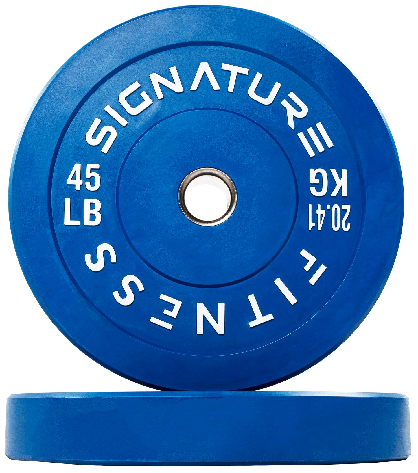 Fitvids 2" Olympic Bumper Plate Weight Plates with Steel Hub, 45LB, Pair