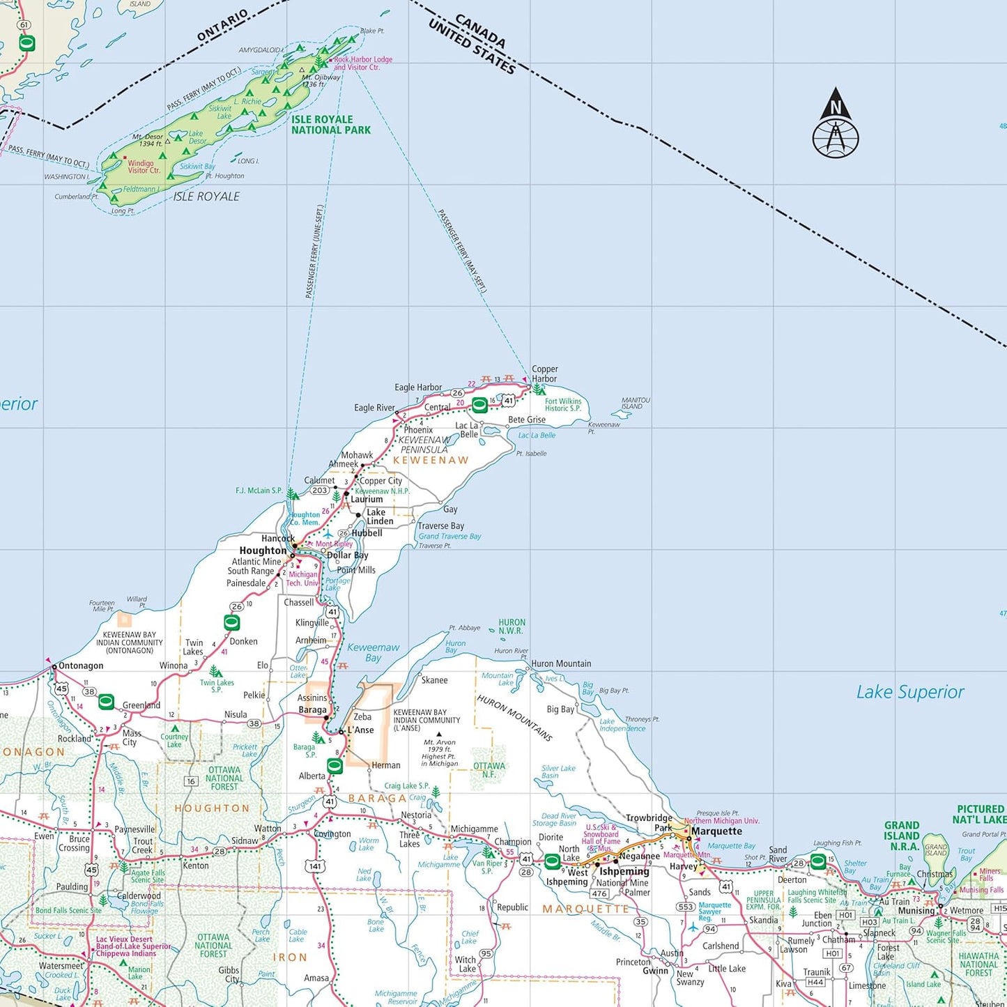 Rand McNally Easy to Read: Michigan State Map