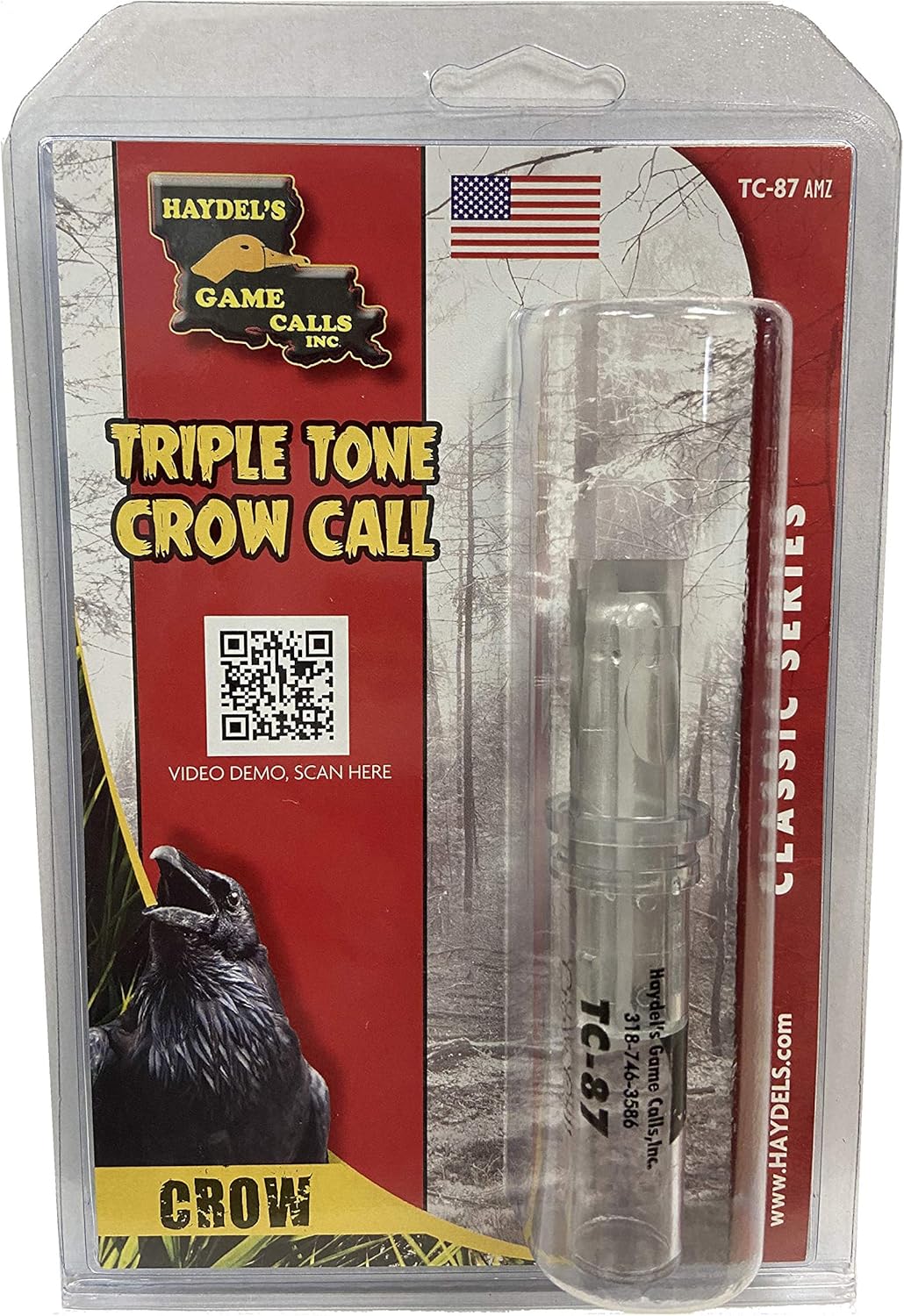 Haydel's Game Calls Inc. TC-87 Triple Tone Crow Call for Hunting