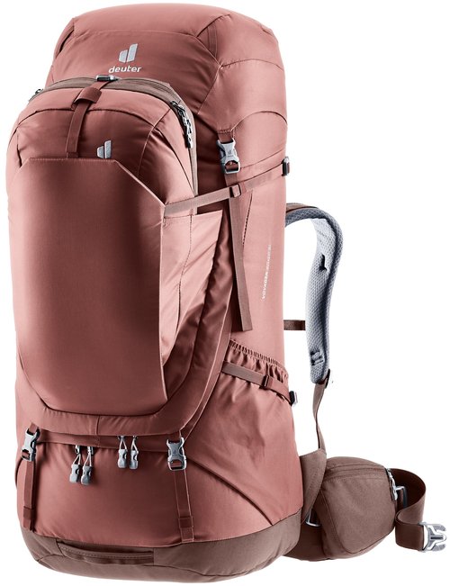 deuter Voyager 60+10 SL Women's Travel Backpack, caspia-raisin