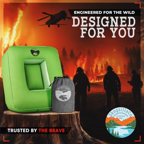 TrailNeck 1.0 camping pillow-Compact, portable, packable, camping essentials, outdoor gear, hiking, backpacking, deployments, beach, car, plane travel pillow. Firm pillows for multi-position sleepers.