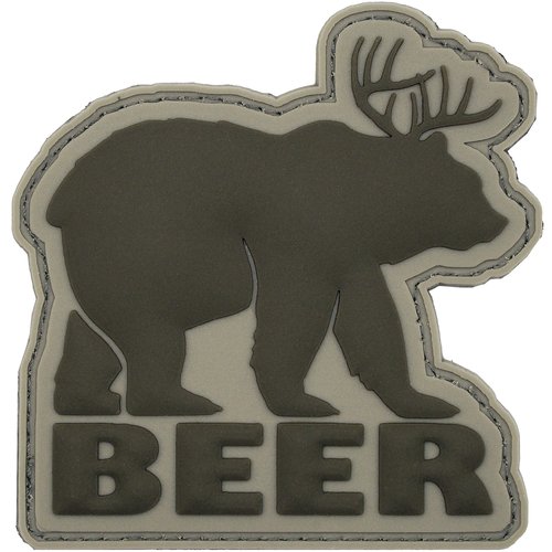 Bear/Deer Beer PVC Morale Patch - Funny Morale, Tactical, Military Patch - Patches, Military Patches - Perfect for Your Tactical Military Army Gear, Backpack, Cap, Vest