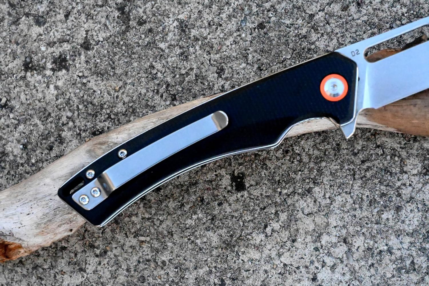 YAK & YETI Black Micarta Handle Folding Knife- Everyday Carry Knife for Men and Women - Indoor or Outdoor-Camping and Hunting knife-D2 steel Blade knives