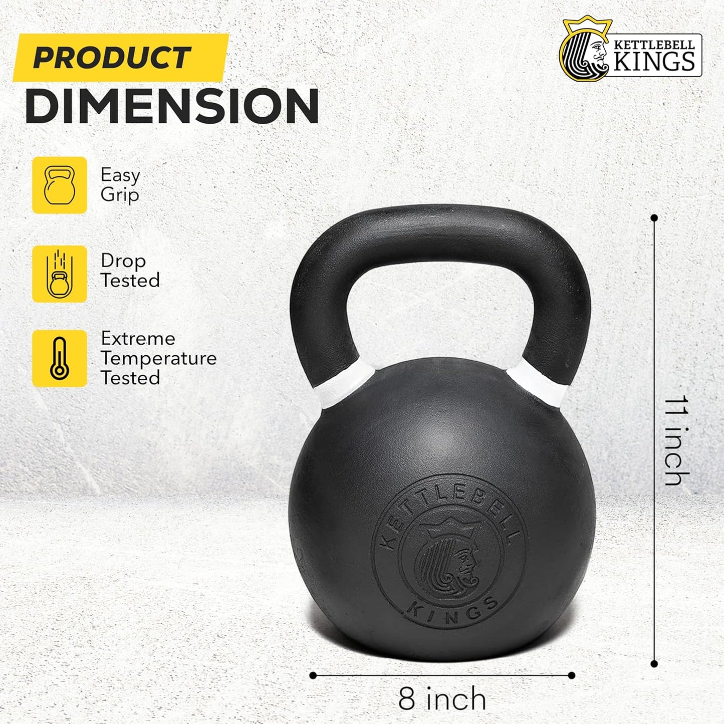 Powder Coated Kettlebells Set (9-97 lb) - Strength Training Weights for Home Gym