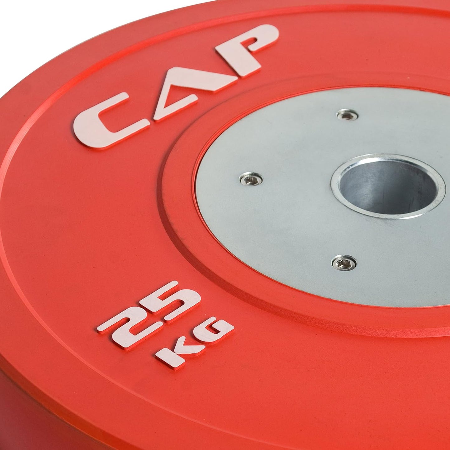 CAP Barbell Olympic Competition Rubber Bumper Plate with Steel Hub (Single), Compatible with 2-Inch Bars