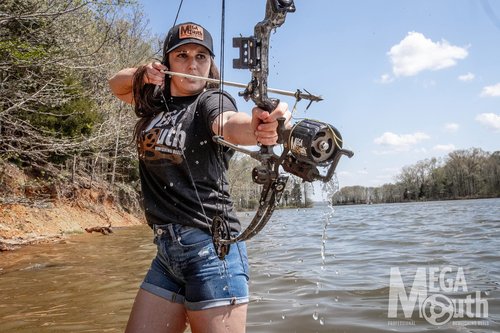 MegaMouth® 2.0 Bowfishing Reel with Hex Through-Tube Rod and Lever-Lock Pic Mount