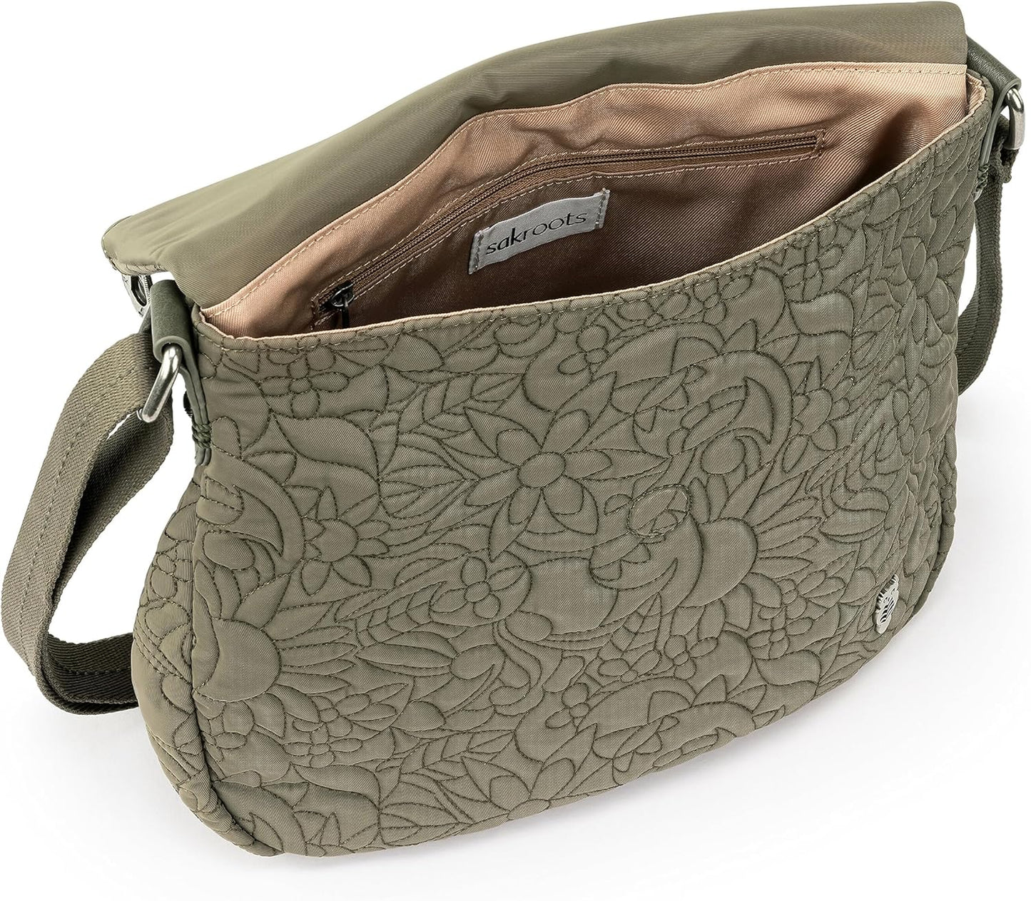 Sakroots Foldover Crossbody Purse - Women's Handbag For Everyday & Travel - Cross Body With Adjustable Shoulder Strap
