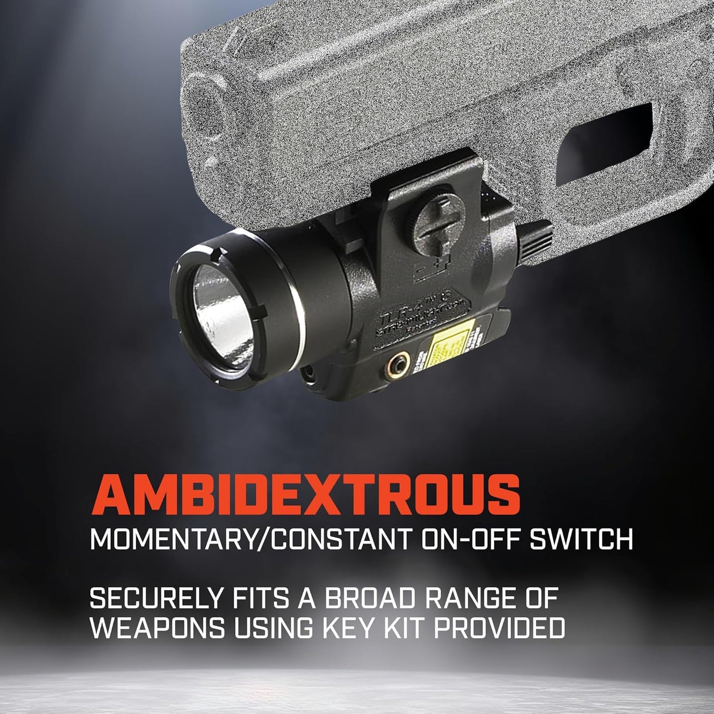 Streamlight 69240 TLR-4 170-Lumen Compact Rail-Mounted Tactical Weapon Light with Integrated Red Aiming Laser for Select Handguns, Black