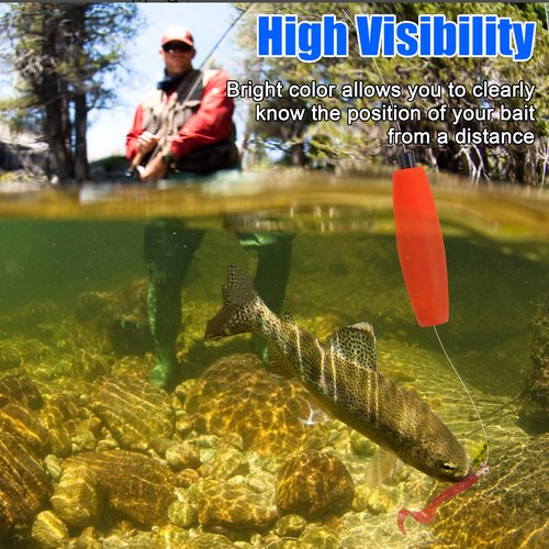 SILANON Peg Floats Fishing Bobbers,Foam Cigar Fishing Floats Bobbers Catfish Floats Slip Fishing Cork Bobbers with Pipe Plug for Catfish Santee Rig Freshwater Saltwater Fishing
