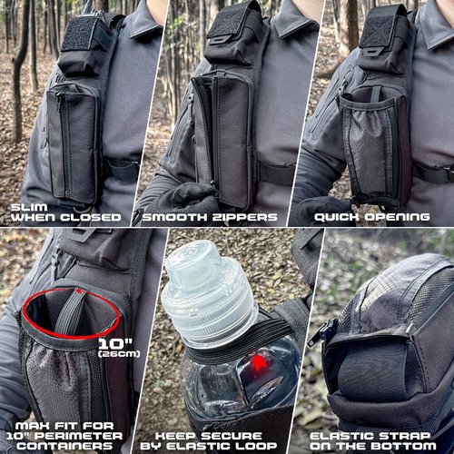 WYNEX Molle Tactical Pouches of Water Bottle Pouch Version, Tactical Accessories Backpack Strap Pouch Water Bottle Carrier Holder Molle Accessories for Backpacks