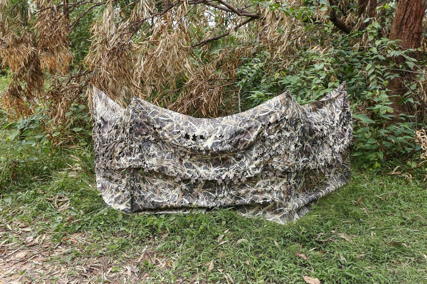 AUSCAMOTEK Ground Blind 5×10 Feet Turkey Duck Deer Blinds Hunting Camouflage Height Adjustable
