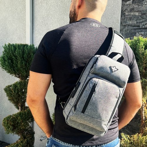 Erozul Equinox Sling Backpack Anti Theft Combination Lock Chest Shoulder Bag Waterproof Crossbody Casual Daypack (Graphite)