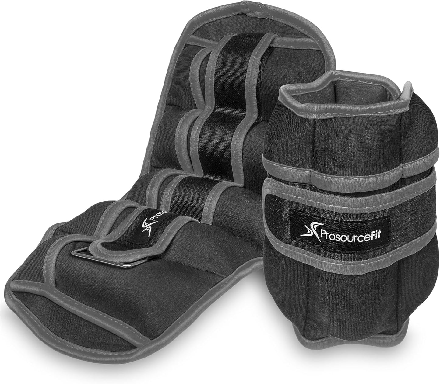 ProsourceFit Ankle/Wrist and Arm/Leg Weights Set of 2, Adjustable Strap 1 lb-5 lb, Adjustable Weight 15 lb, 10 lb, 7 lb for Men and Women