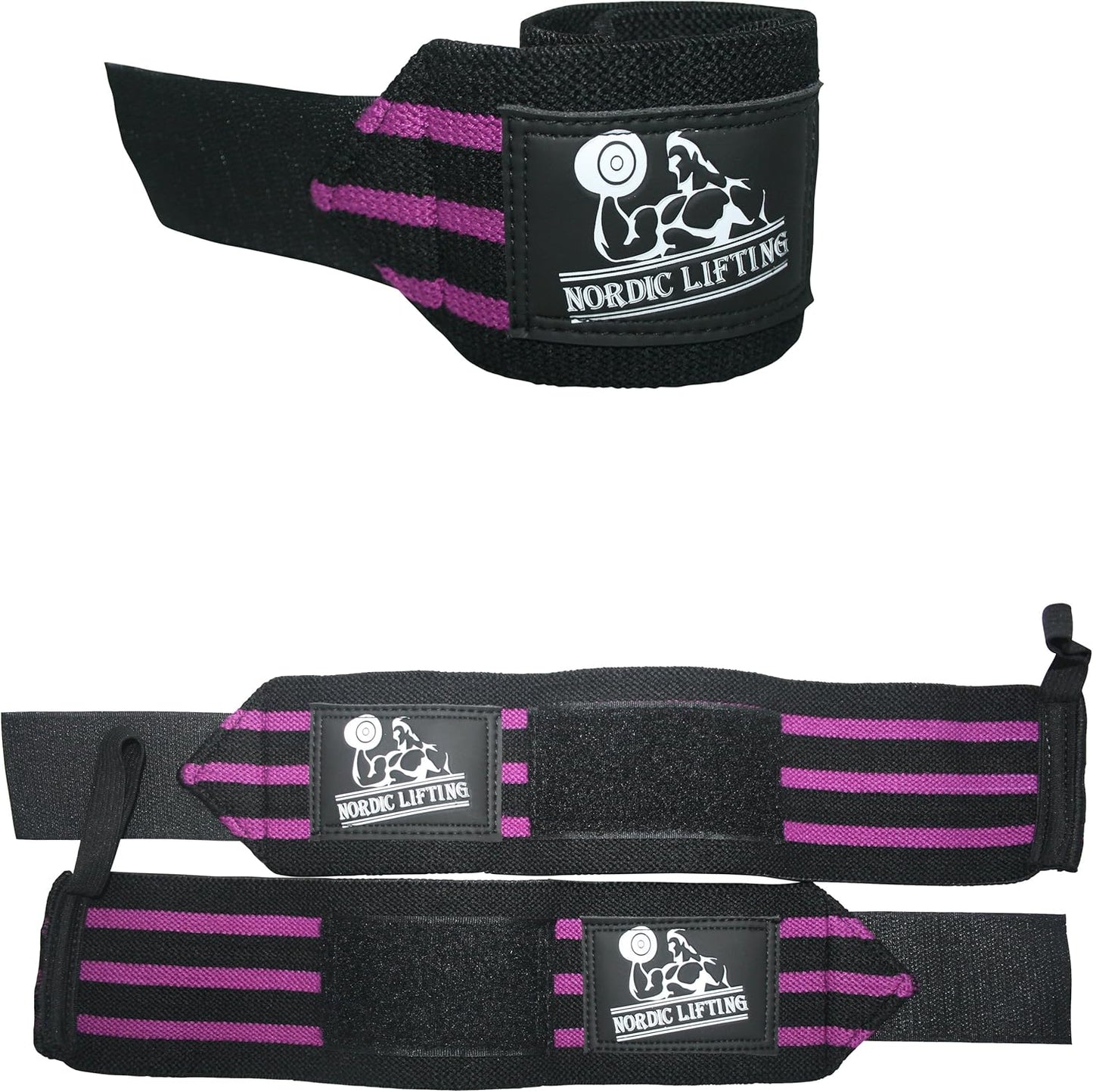 Wrist Wraps (1 Pair/2 Wraps) for Weightlifting/Cross Training/Powerlifting/Bodybuilding - for Women & Men - Premium Quality Equipment for The Absolutely Best Hand Strength & Support - 1 Year Warranty