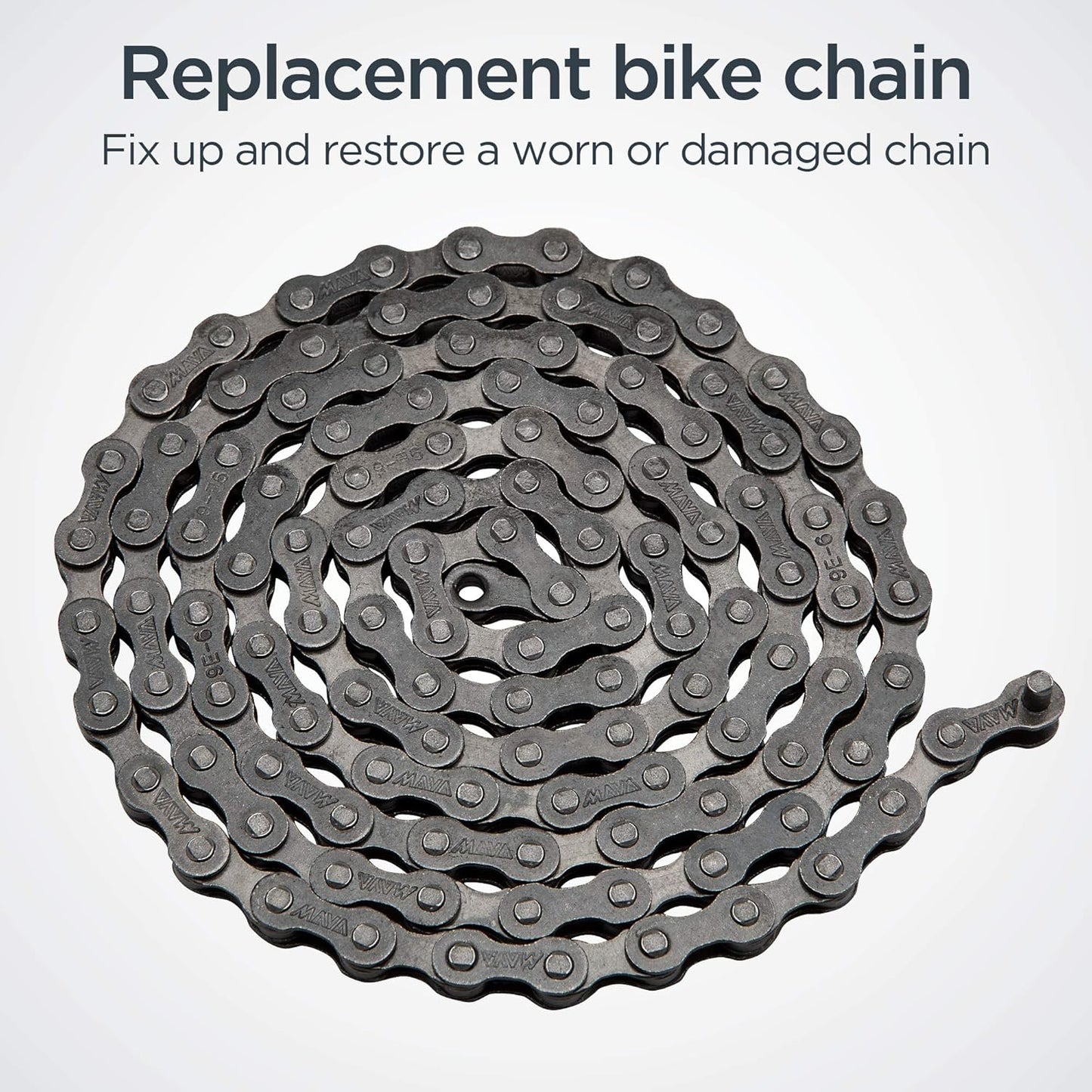 Schwinn Bike Chain, 1/2" X 1/8" Basic Chain Replacement, 112 Total Links, Single Speed, for Non-Derailleur Bikes, BMX, Cruisers and Race, Fits Most Adult Bicycles