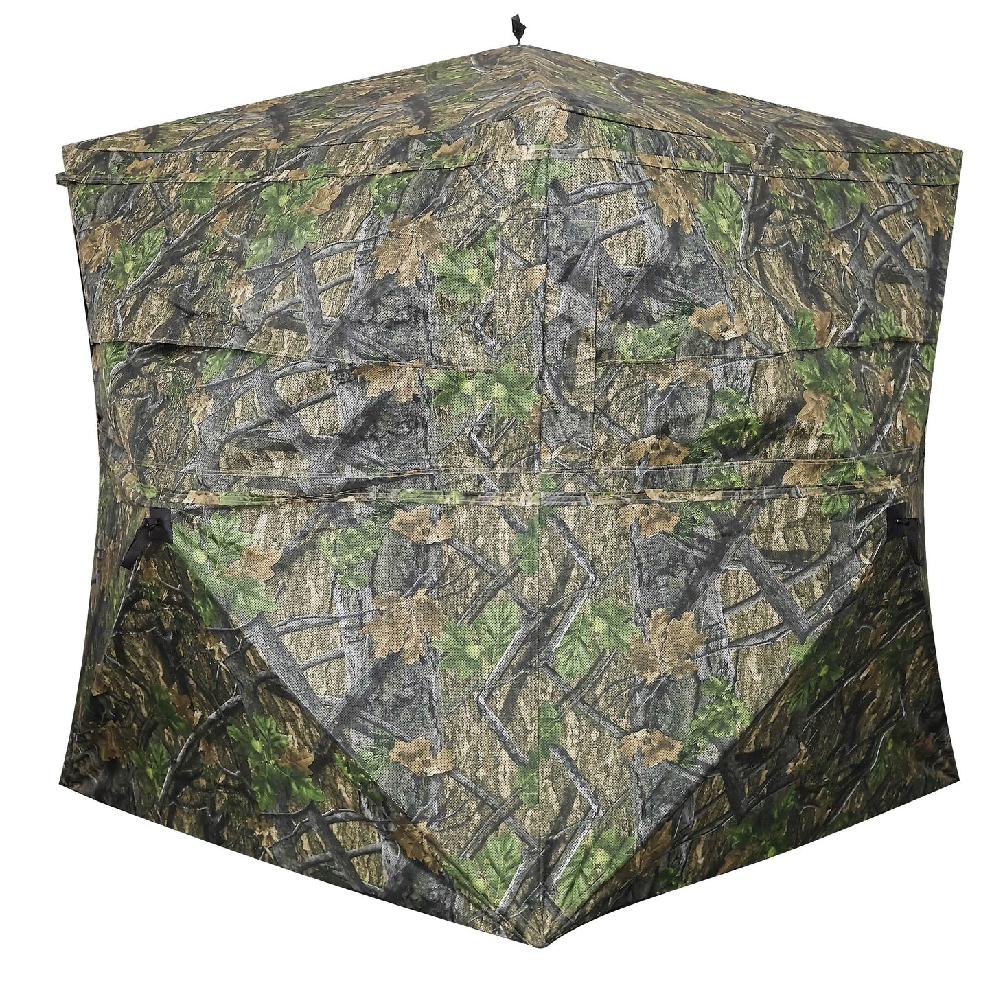 AUSCAMOTEK See Through Ground Blind for Deer Hunting, 2-3 Person Pop-Up Camouflage Blind