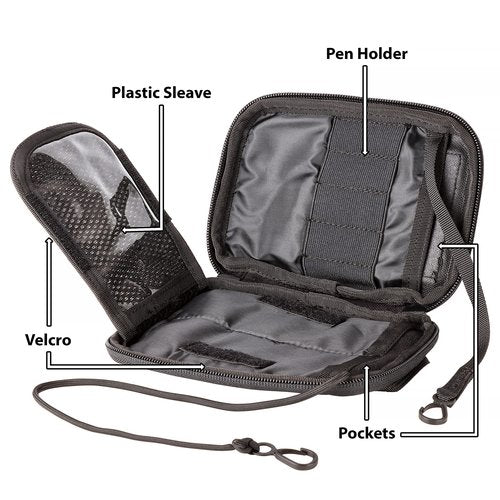 CAT Outdoors Mini Tactical EDC Organizer - Small Admin Pouch - Black