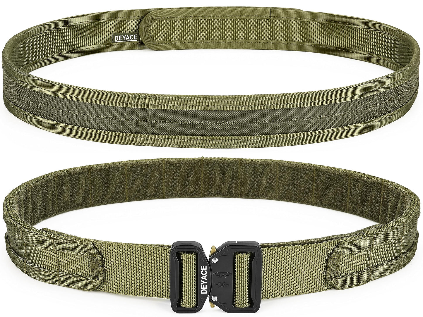 DEYACE Quick Release Battle Belt, 1.75'' Tactical MOLLE Heavy Duty and 1.5'' EDC Inner Belt for Law Enforcement, Shooter