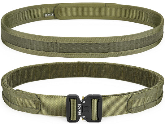 DEYACE Quick Release Battle Belt, 1.75'' Tactical MOLLE Heavy Duty and 1.5'' EDC Inner Belt for Law Enforcement, Shooter