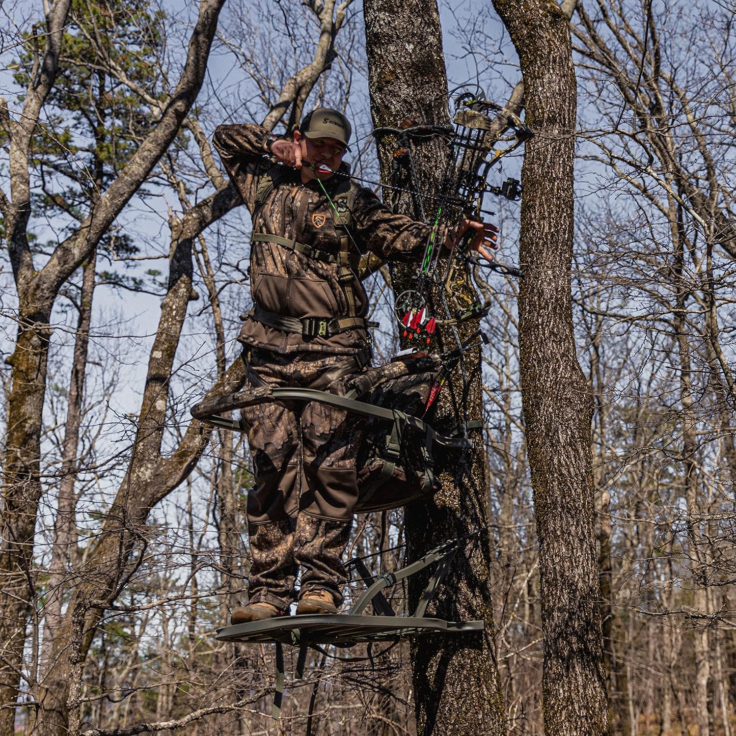 Viper SD Climbing Treestand by Summit Treestands - Lightweight Camo Design