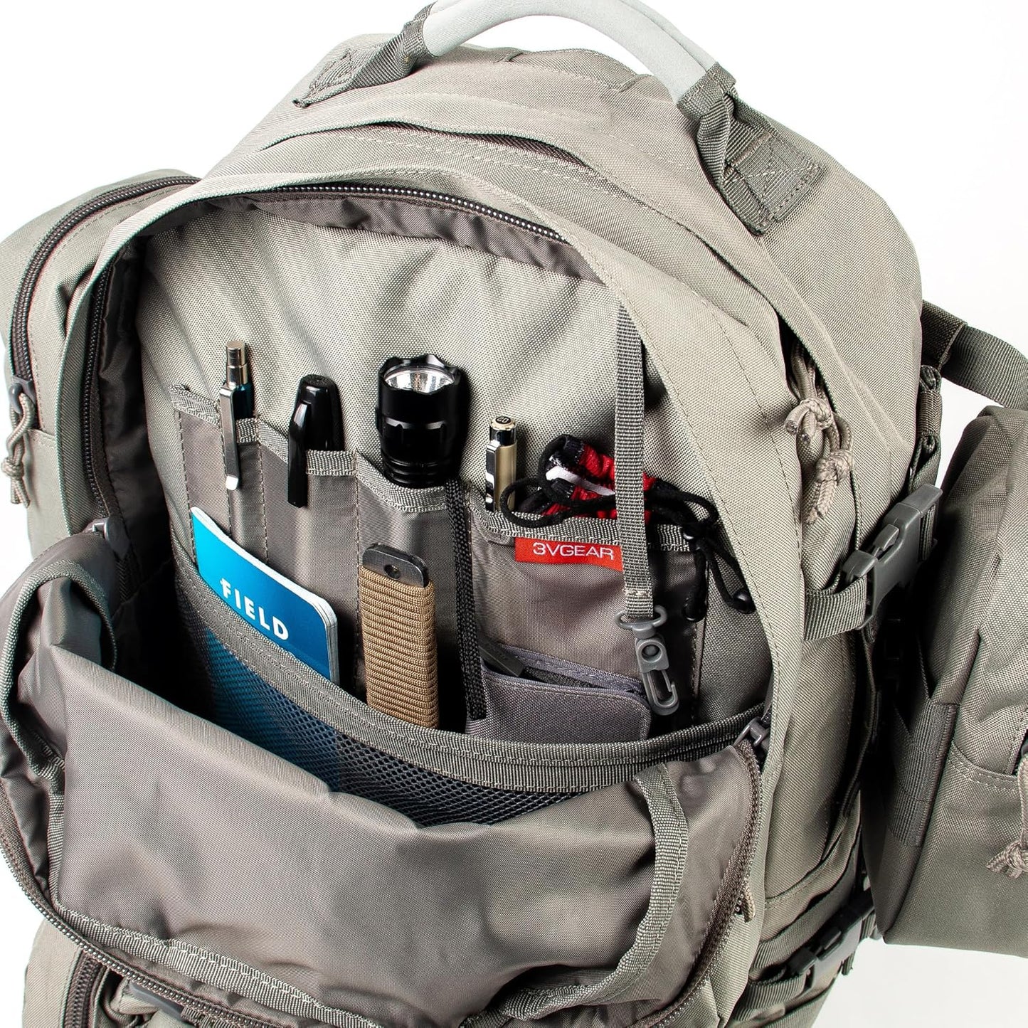 3VGEAR Paratus 3-Day Tactical Backpack, 40L - MOLLE Military Backpack with Rapid Deployment Pack, Pouches, Laptop Sleeve