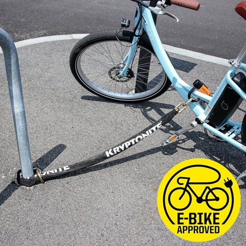 Kryptonite New York 1213 Cinch Ring Bike Chain Lock, 4.2 Feet Long Heavy Duty Anti-Theft Sold Secure Gold Bicycle Chain Lock and Keys for Ultimate Security E-Bike, Motorcycle, Scooter