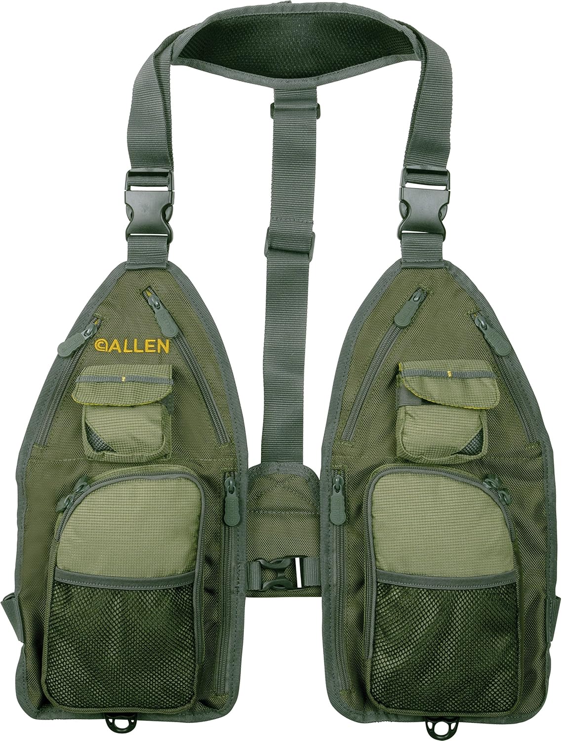 Allen Company Ultra-Light Gallatin Strap Pack Fishing Vest, Fits up to 4 Tackle/Fly Boxes, 14 Accessory Pockets