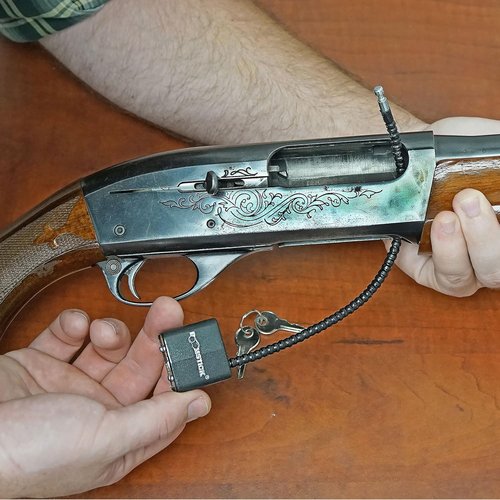 BOOMSTICK Cable Gun Lock - Heavy-Duty Steel Trigger Safety for Pistols & Rifles