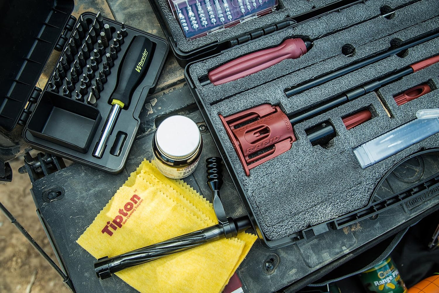Tipton Ultra Firearm Cleaning Kit - Jags, Brushes & Bore Guide in Storage Case