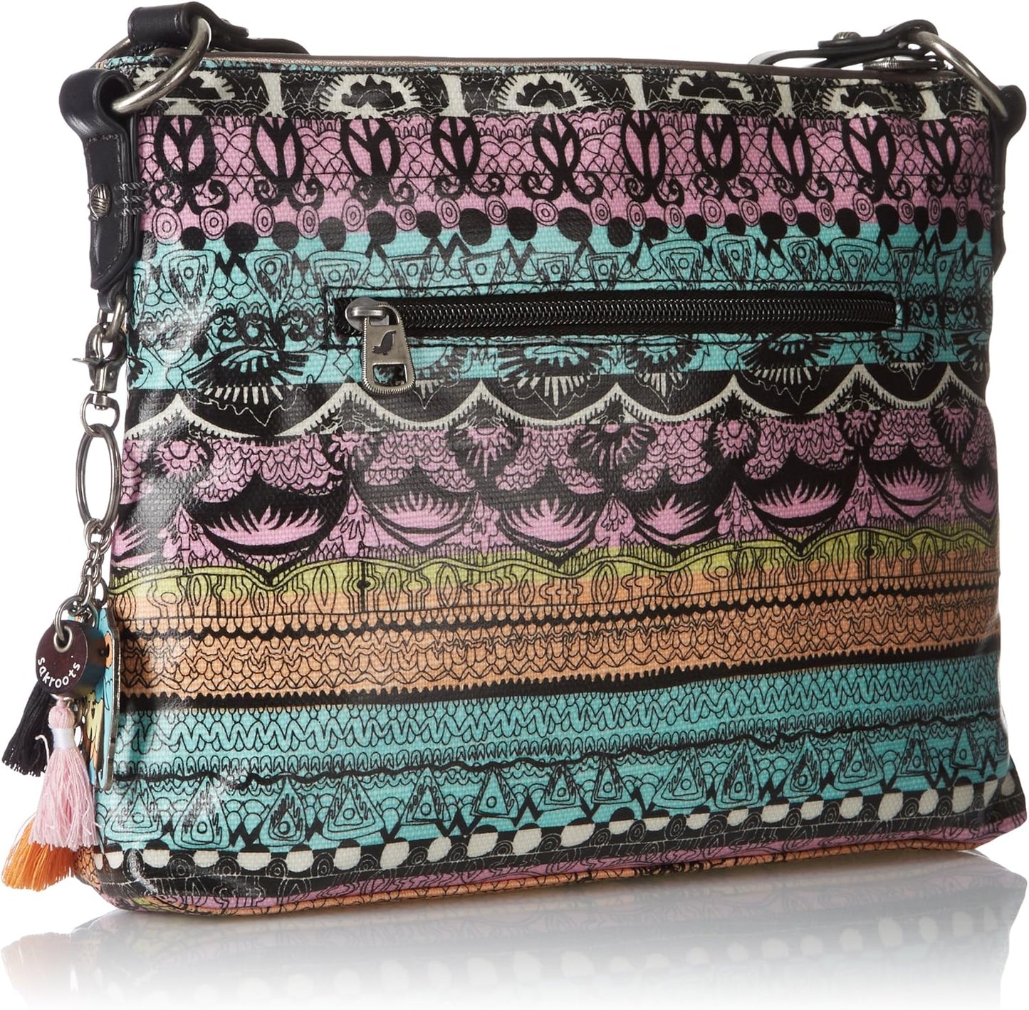 Sakroots Foldover Crossbody Purse - Women's Handbag For Everyday & Travel - Cross Body With Adjustable Shoulder Strap