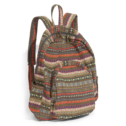 OPQRSTU Women Hippie Hand Bag Large Capacity Bohemian Bag Portable Tourist Fashion Backpacks (Green yellow)