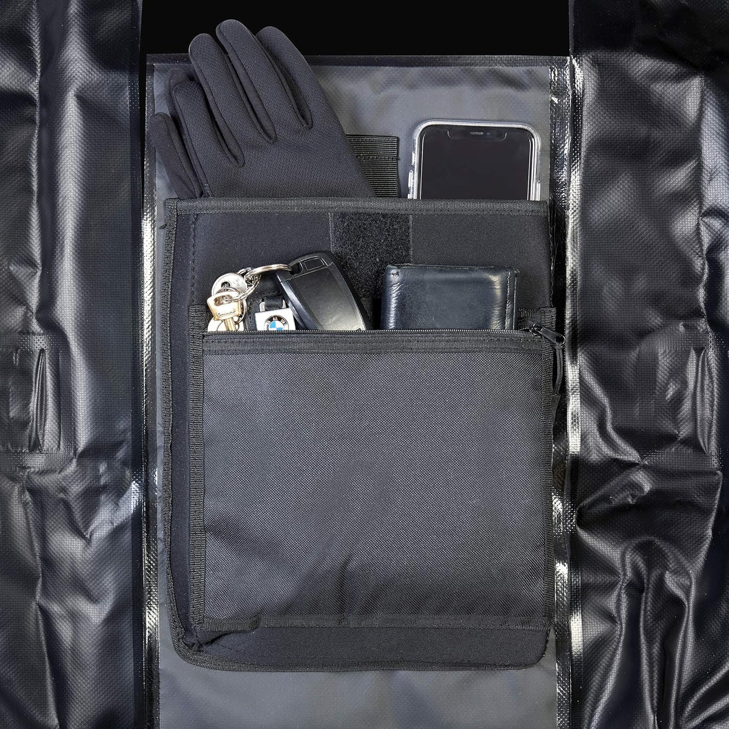 JDC Motorcycle Rucksack 100% Waterproof Dry Bag 30L - REFLECTOR - Black