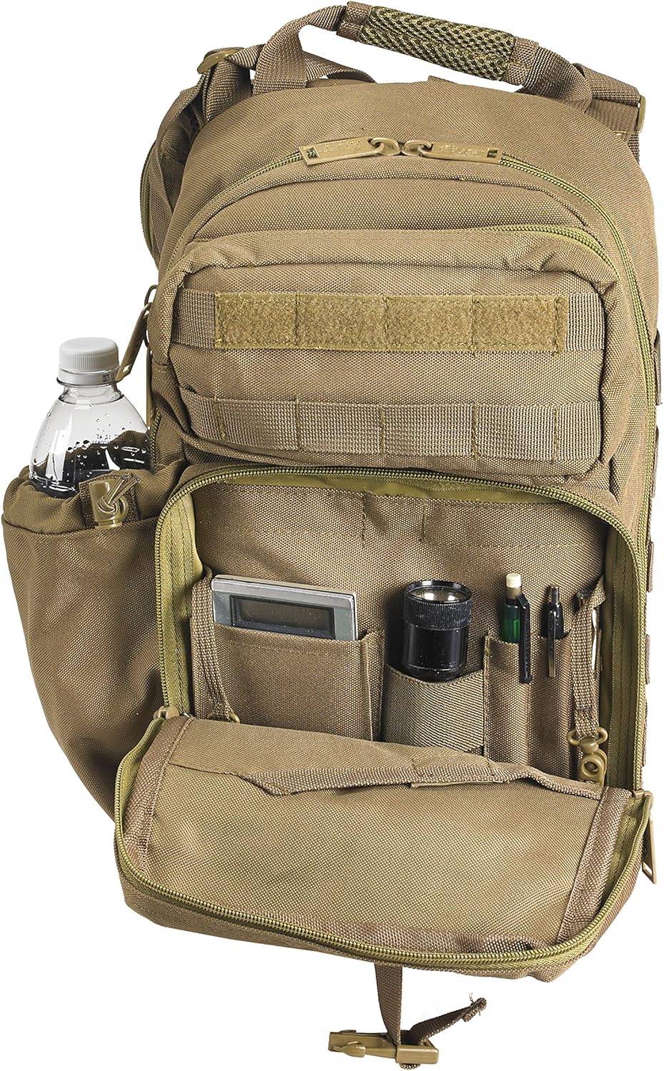P20320 - Stryker Sling Pack - Heavy Duty Water Resistant Fabric - Padded Sling - Comfortable Carry - Concealed Compartment - Black