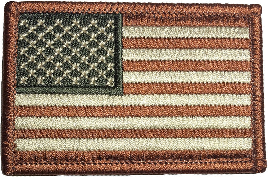 Tactical USA Flag Patch - Coyote Desert Tan 2"x3" by Ranger Return (TACT-USAF-DSTN)