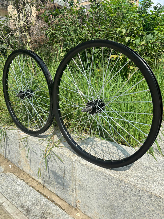 AUTES 26 inch Bicycle Wheel Set Double Wall Aluminum 26" Rim Set,Disc Brake,Front & Rear Heavy Duty Wheelset 10G 36 Spokes for MTB/Road/Cruiser Bikes(Rim Size 22.44")