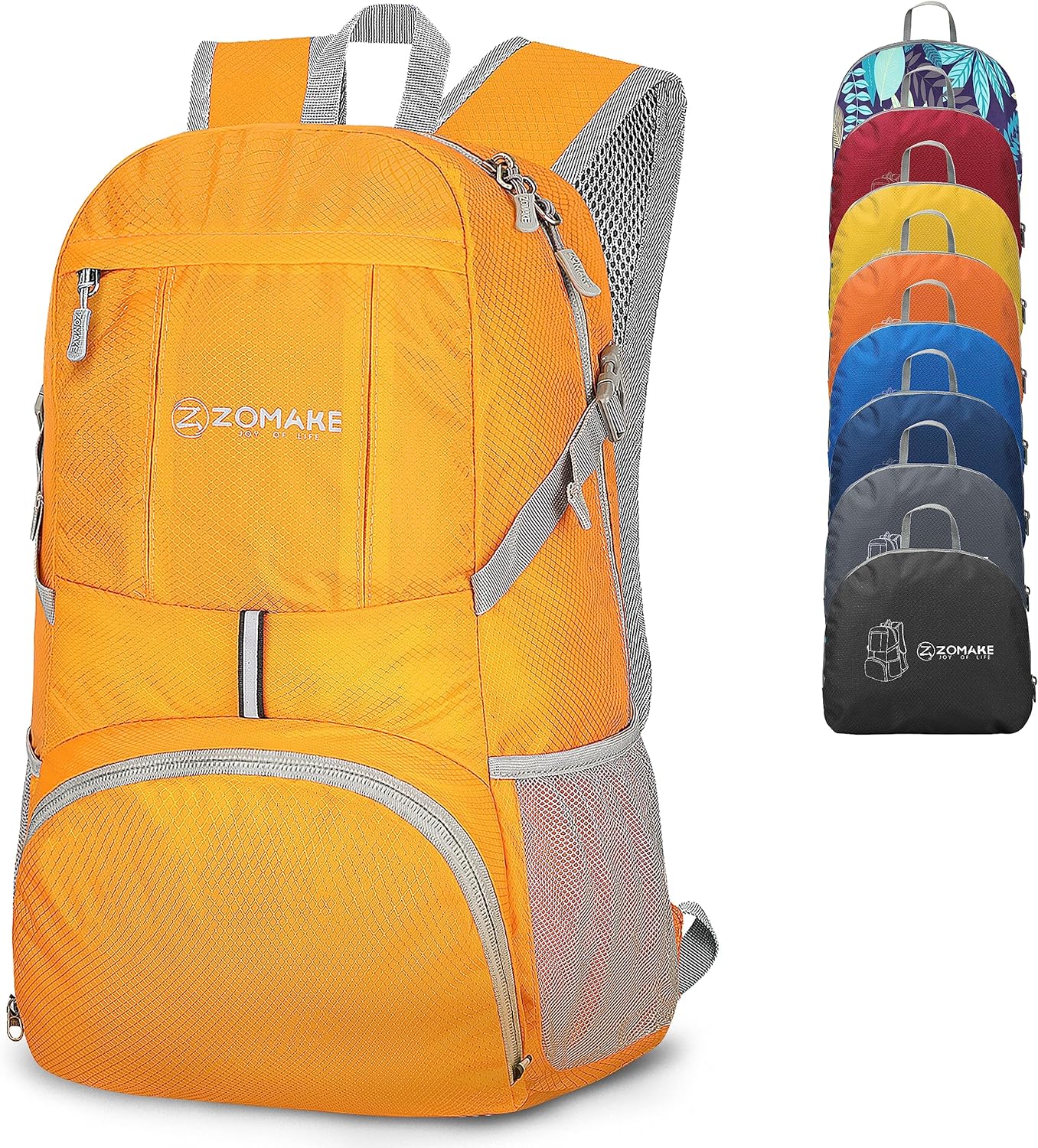 ZOMAKE Lightweight Packable Backpack 35L, Light Foldable Backpacks Water Resistant Collapsible Hiking Bag, Compact Folding Day Pack for Travel Camping(Black)