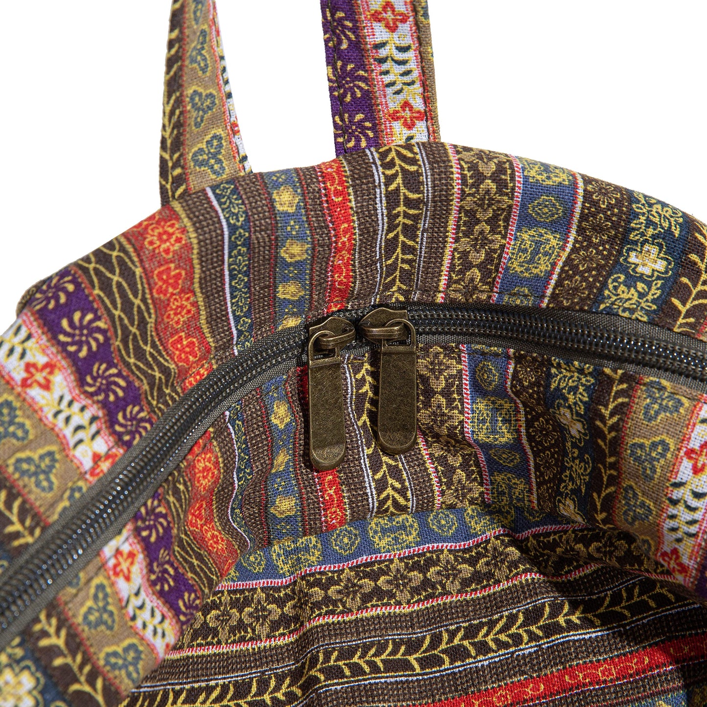OPQRSTU Women Hippie Hand Bag Large Capacity Bohemian Bag Portable Tourist Fashion Backpacks (Green yellow)